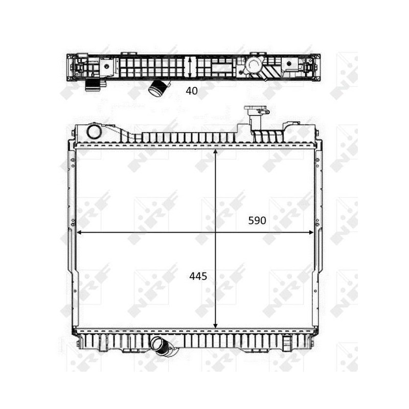 Kühler passend für NISSAN Cabstar 2.5D 07- NRF 58484