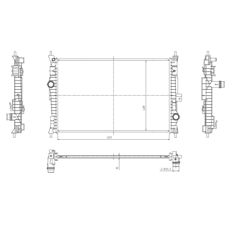 Kühler passend für PEUGEOT 3008 1.2 16- NRF 59302