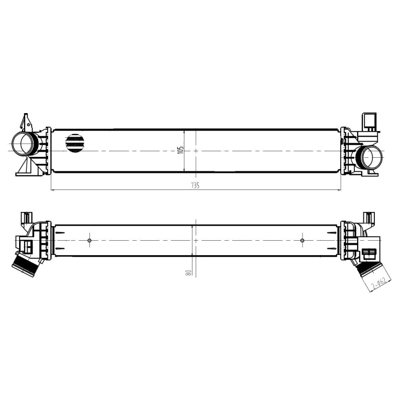 Ladeluftkühler passend für FIAT Ducato 2.3D 07- NRF 309034