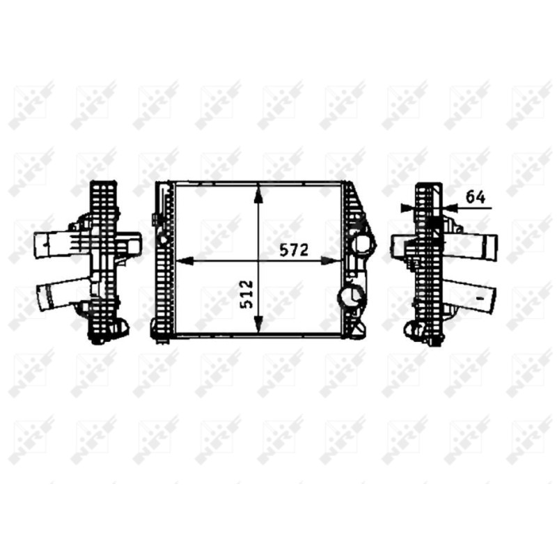 Ladeluftkühler passend für MERCEDES 1016, 1016 L 04- - NRF 30211