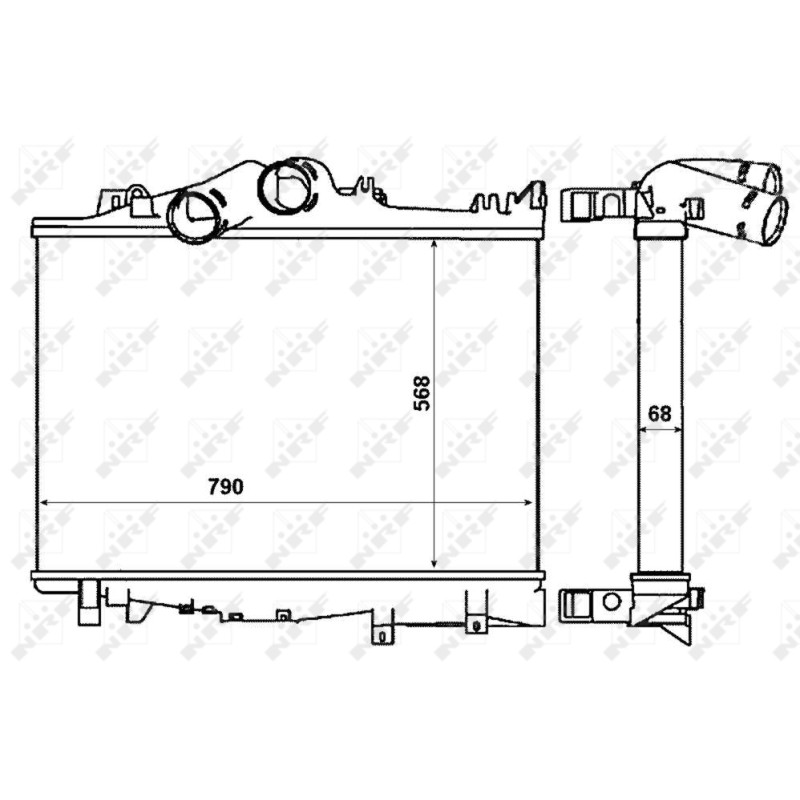 Ladeluftkühler passend für MERCEDES 1017 A 98- - NRF 30229