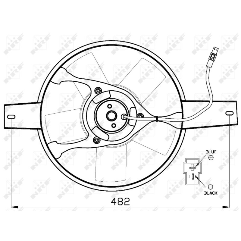 Lüfter komplett passend für FIAT Uno 1.0 83- NRF 47540