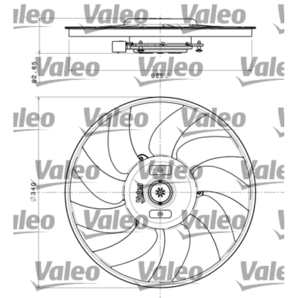 Lüfter Motorkühlung VALEO 696349 für Audi Porsche A6 C7 Avant Q5