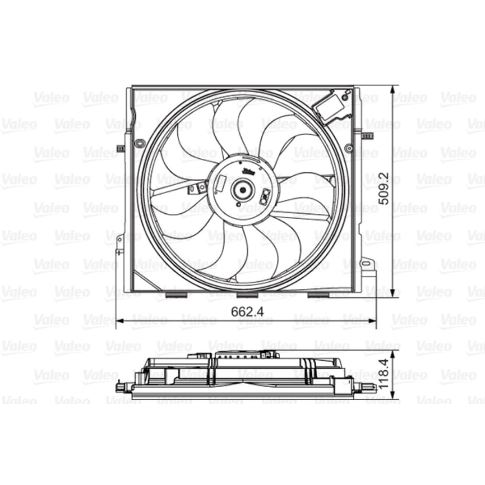Lüfter Motorkühlung VALEO 696873 für Renault Espace V