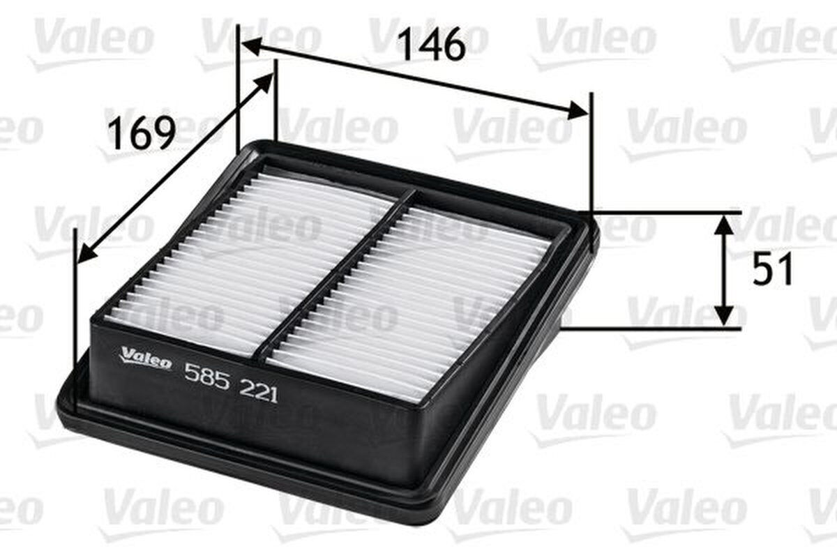 Luftfilter Filtereinsatz 169mm VALEO für HONDA JAZZ II
