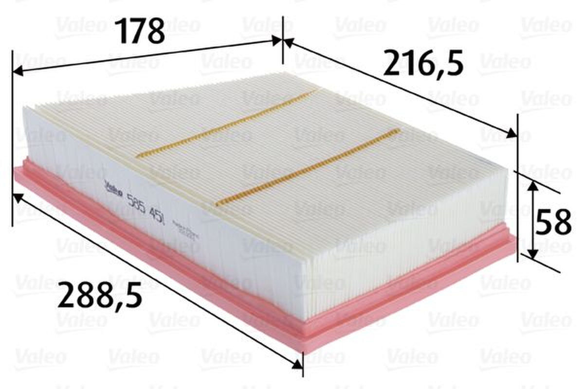 Luftfilter Filtereinsatz 178mm VALEO für LAND ROVER RANGE