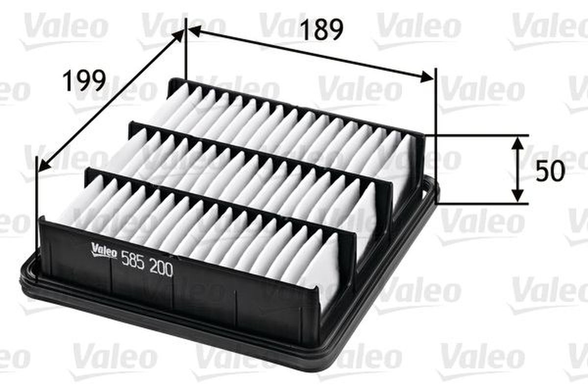 Luftfilter Filtereinsatz 189mm VALEO für KIA CEE'D Schrägheck