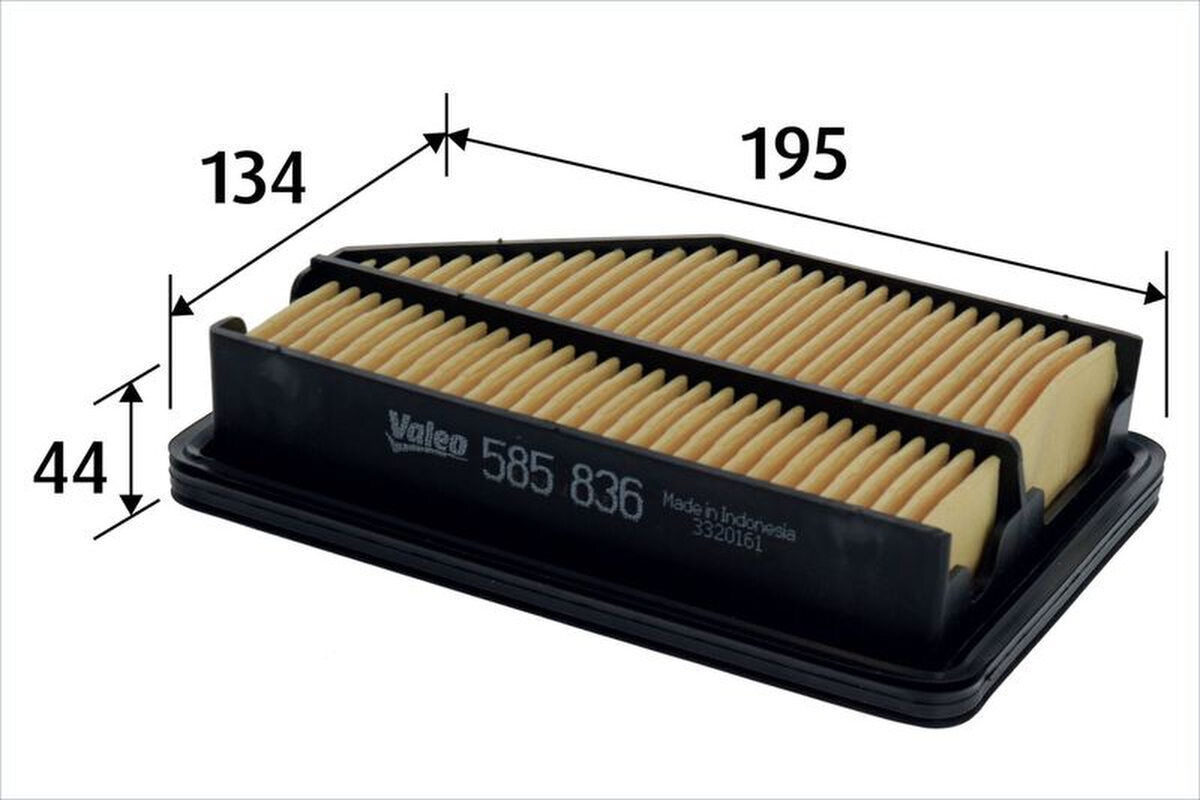 Luftfilter Filtereinsatz 195mm VALEO für HONDA CIVIC VIII