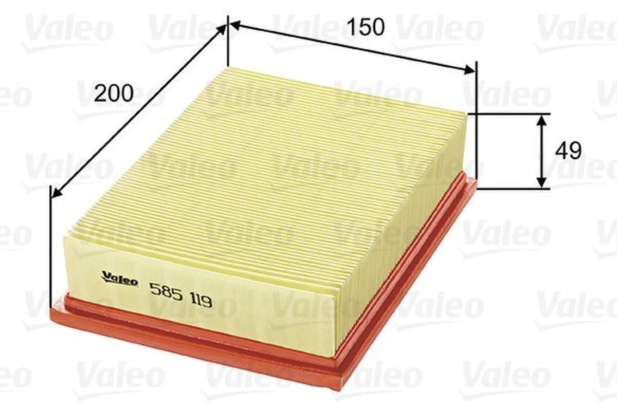 Luftfilter Filtereinsatz 200mm VALEO für FORD FIESTA III