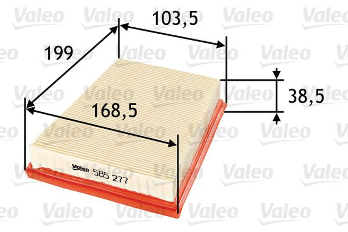 Luftfilter Filtereinsatz 200mm VALEO für FORD FIESTA V