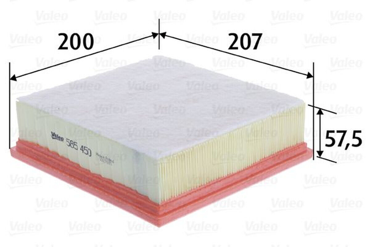 Luftfilter Filtereinsatz 200mm VALEO für OPEL MERIVA B