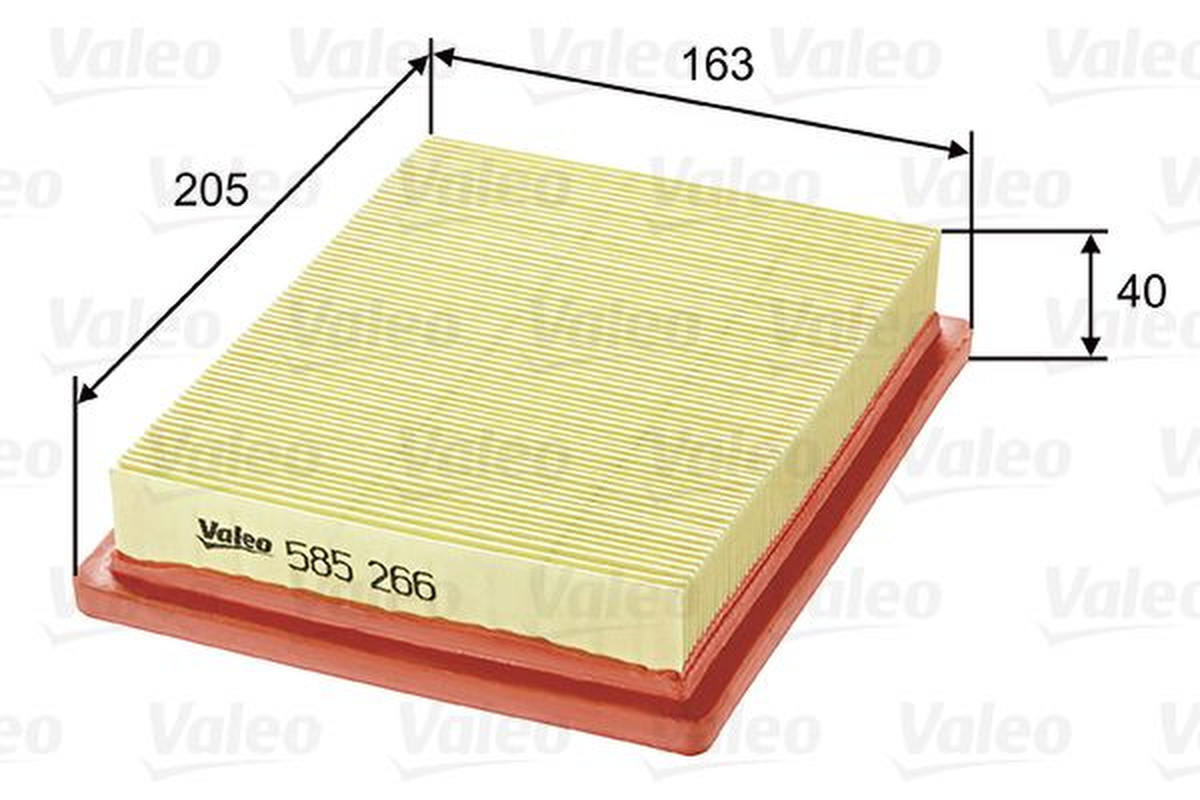 Luftfilter Filtereinsatz 205mm VALEO für ACCENT Stufenheck