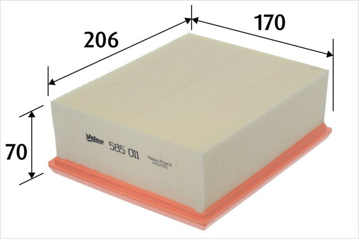 Luftfilter Filtereinsatz 206mm VALEO für CITROËN XSARA Coupe