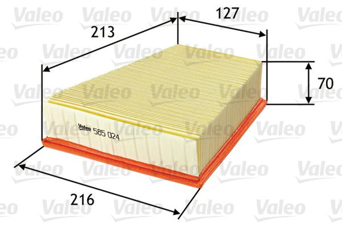 Luftfilter Filtereinsatz 213mm VALEO für SKODA FABIA I