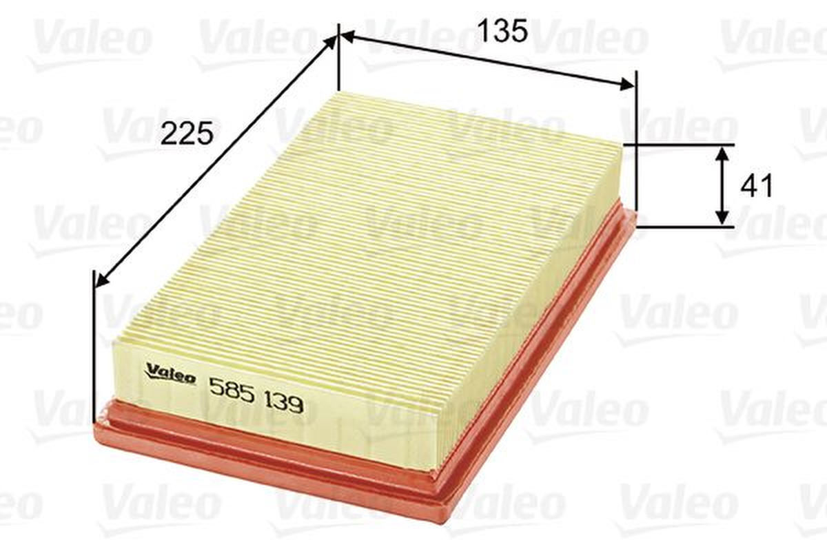 Luftfilter Filtereinsatz 225mm VALEO für FIAT CINQUECENTO (170_)