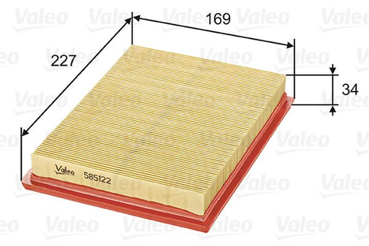 Luftfilter Filtereinsatz 228mm VALEO für NISSAN JUKE (F15)