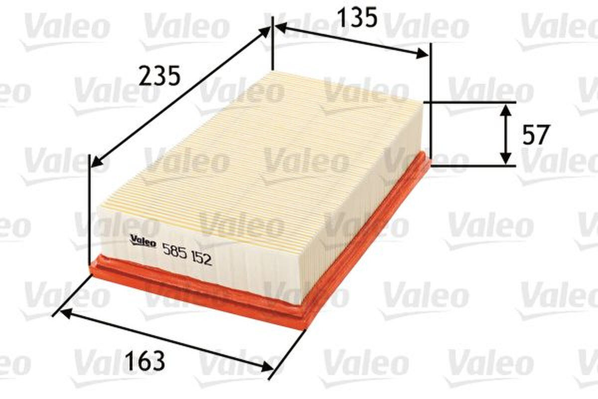 Luftfilter Filtereinsatz 233mm VALEO für NISSAN QASHQAI
