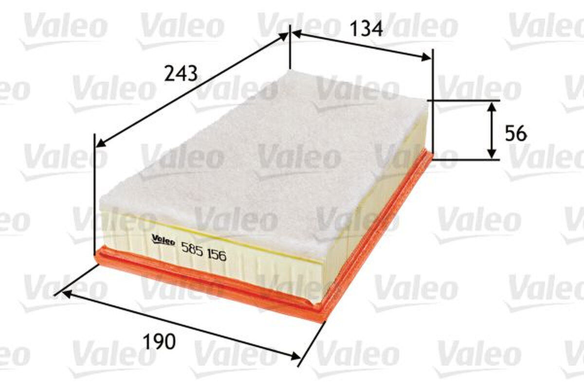 Luftfilter Filtereinsatz 243mm VALEO für RENAULT MEGANE II