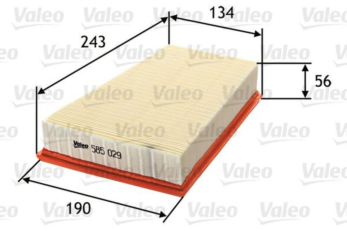 Luftfilter Filtereinsatz 243mm VALEO für RENAULT MEGANE II