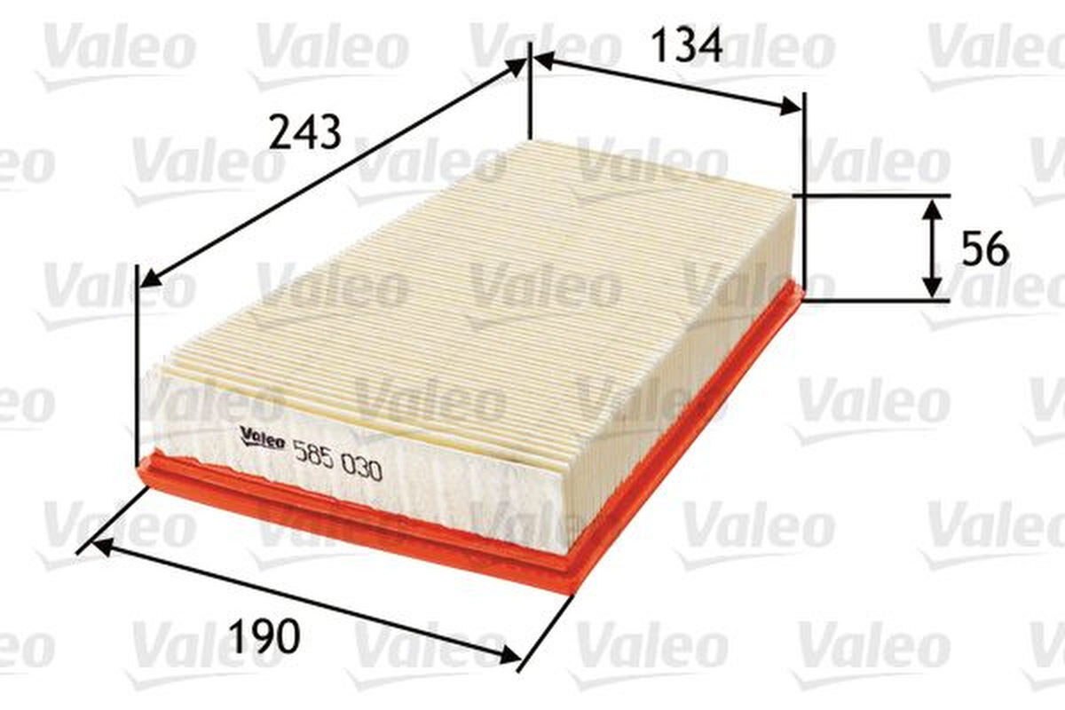 Luftfilter Filtereinsatz 243mm VALEO für RENAULT MEGANE II
