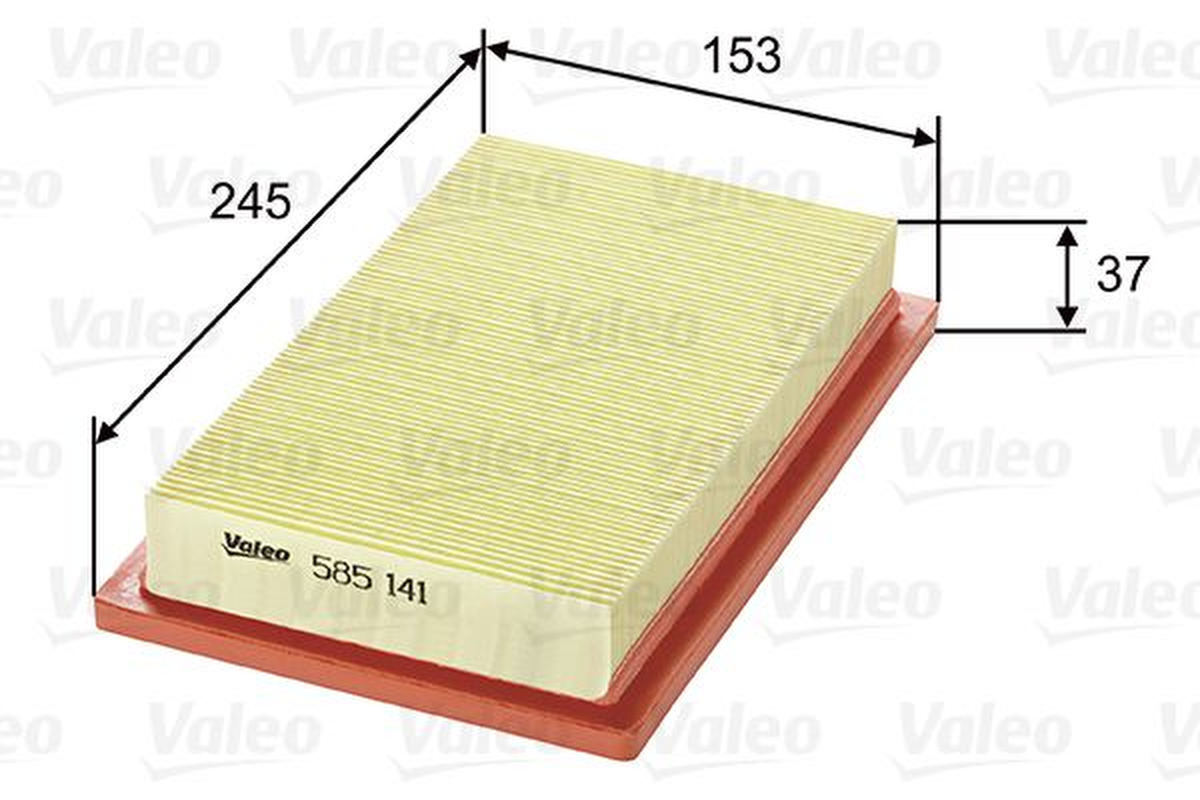Luftfilter Filtereinsatz 245mm VALEO für PIAGGIO PORTER Kasten
