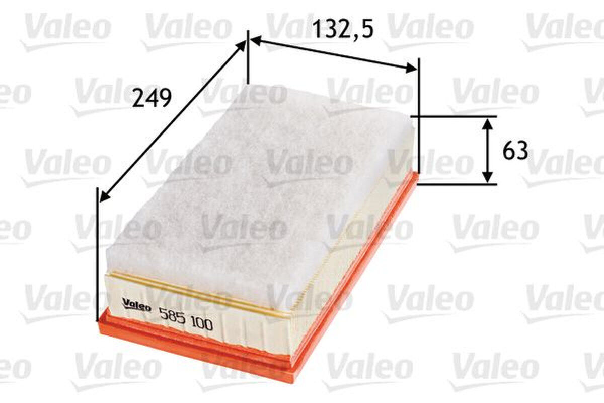 Luftfilter Filtereinsatz 249mm VALEO für CITROËN C5 II