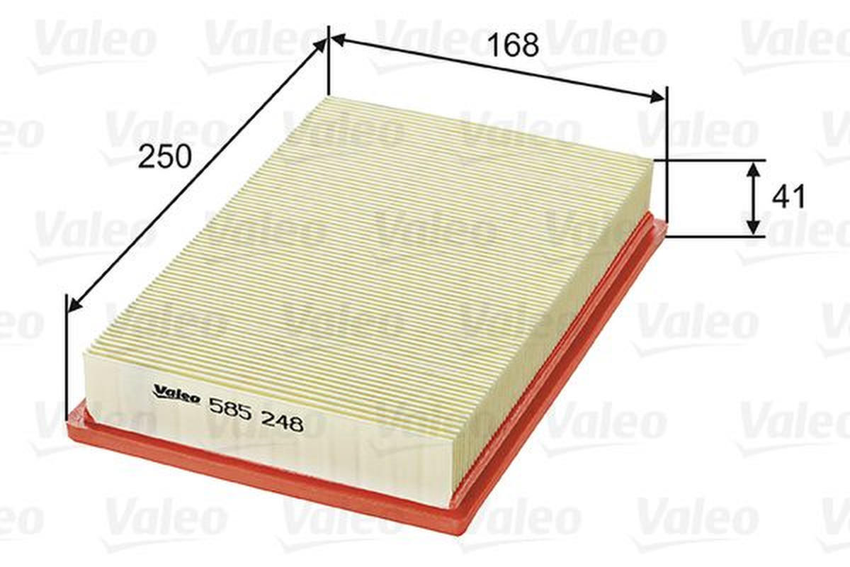 Luftfilter Filtereinsatz 250mm VALEO für ACCENT II