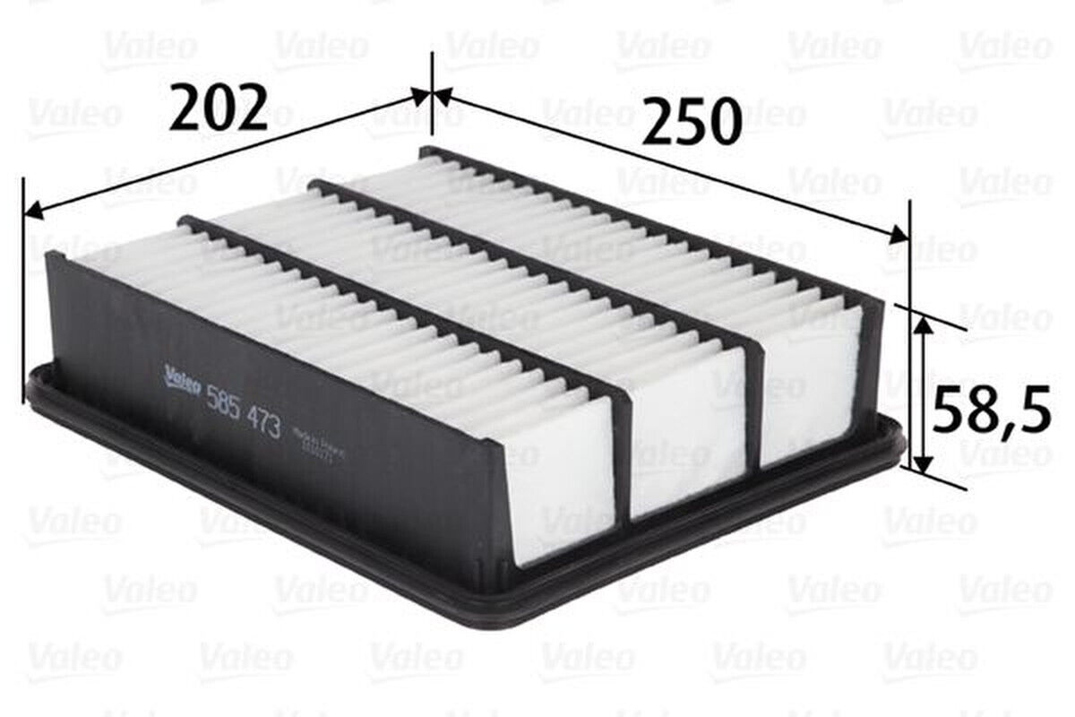 Luftfilter Filtereinsatz 250mm VALEO für MAZDA 6 Kombi