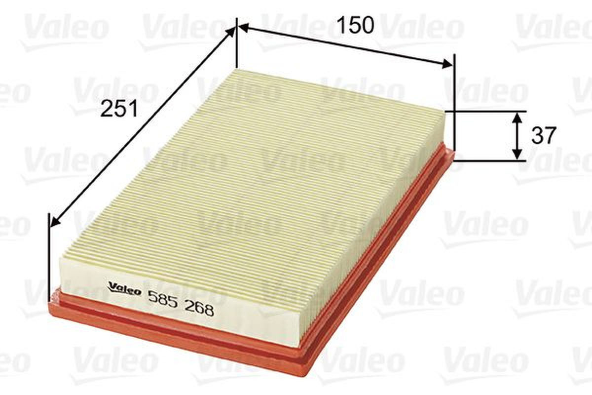 Luftfilter Filtereinsatz 251mm VALEO für IGNIS II