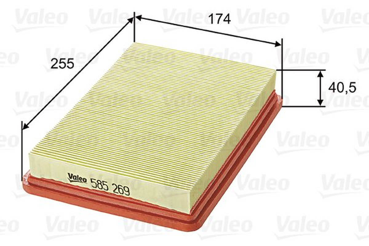 Luftfilter Filtereinsatz 255mm VALEO für ELANTRA III