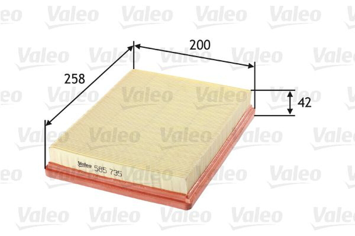 Luftfilter Filtereinsatz 258mm VALEO für KIA CARENS III