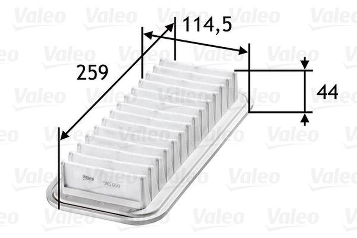 Luftfilter Filtereinsatz 259mm VALEO für TOYOTA YARIS (_P1_)