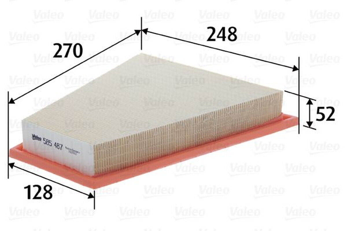 Luftfilter Filtereinsatz 270mm VALEO für BMW 5 (F10)