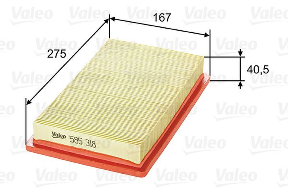 Luftfilter Filtereinsatz 273mm VALEO für ATOS (MX)