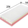 Luftfilter Filtereinsatz 274mm VALEO für FIAT PANDA