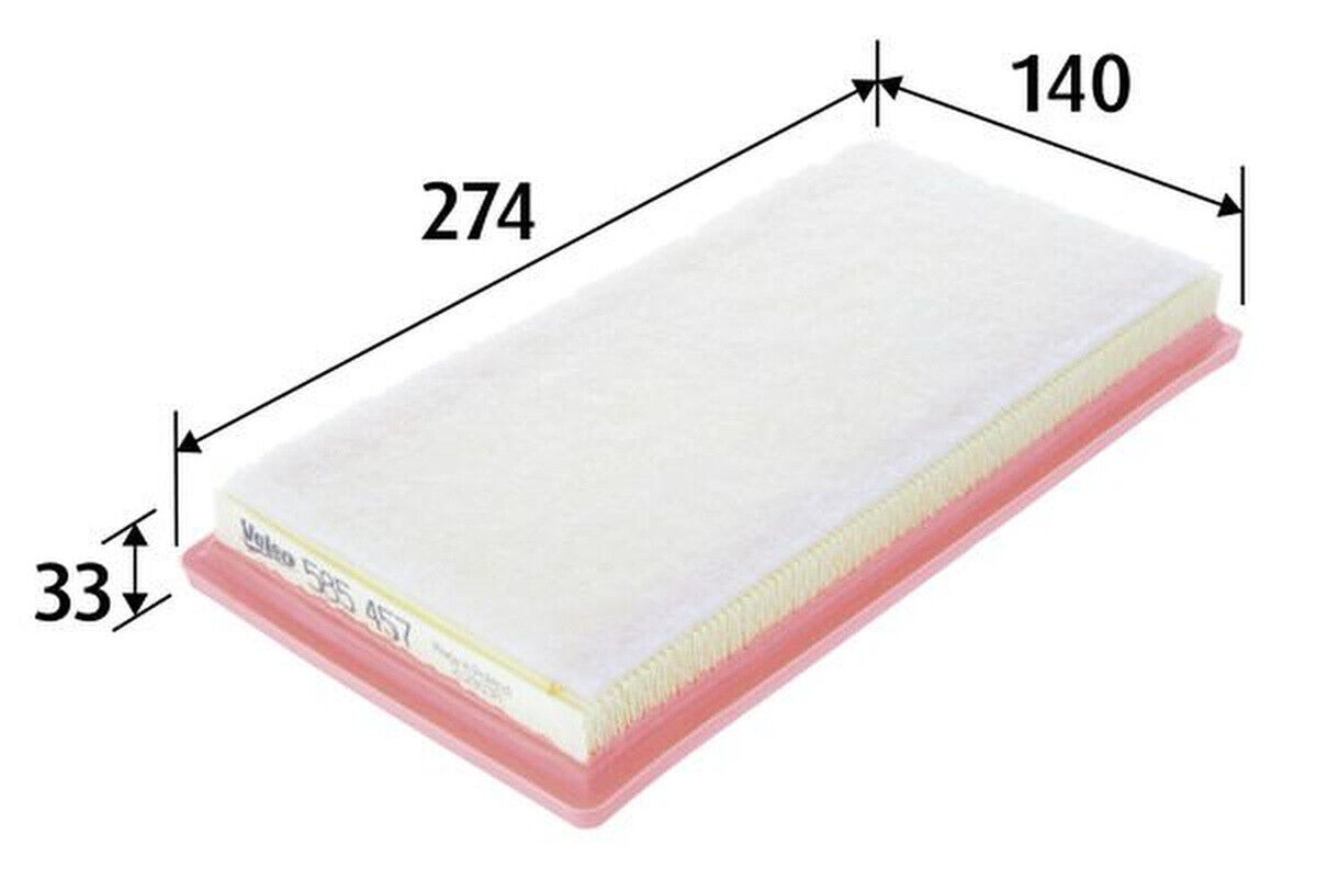 Luftfilter Filtereinsatz 274mm VALEO für FIAT PANDA