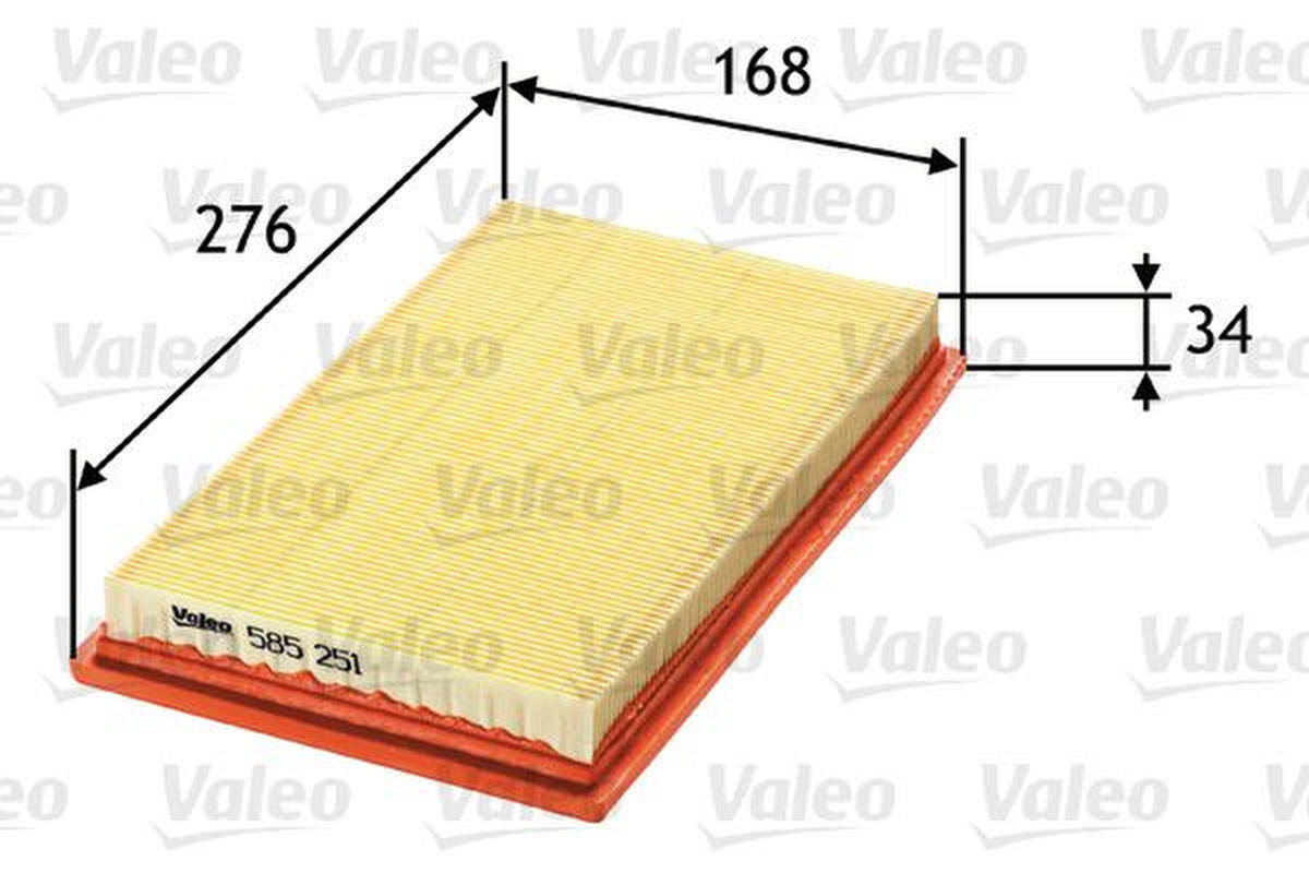 Luftfilter Filtereinsatz 276mm VALEO für MINI (R50)