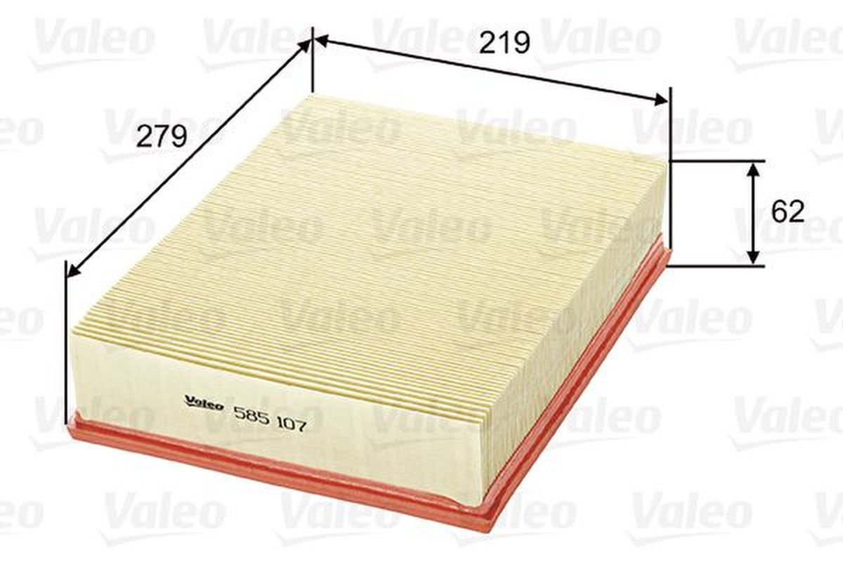 Luftfilter Filtereinsatz 279mm VALEO für VW TRANSPORTER T4