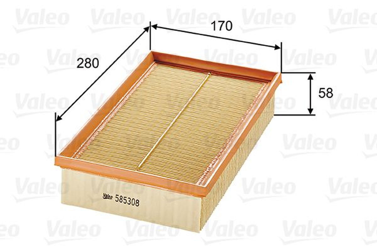 Luftfilter Filtereinsatz 280mm VALEO für DAEWOO KORANDO Cabrio