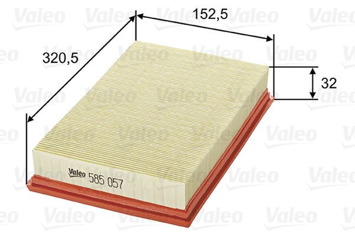 Luftfilter Filtereinsatz 280mm VALEO für FORD TRANSIT Kasten