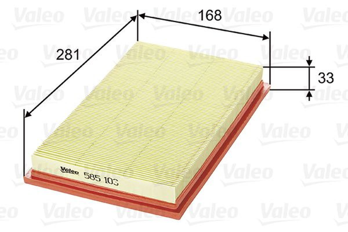 Luftfilter Filtereinsatz 281mm VALEO für OPEL CORSA A