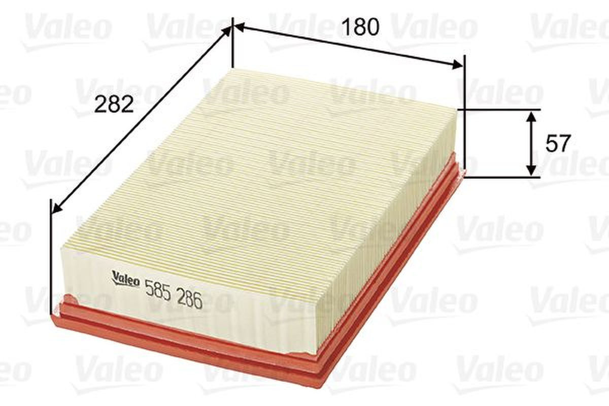 Luftfilter Filtereinsatz 282mm VALEO für NISSAN NAVARA NP300