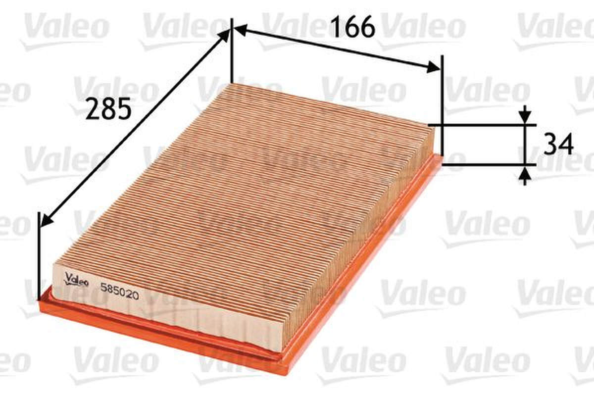 Luftfilter Filtereinsatz 283mm VALEO für IMPREZA Stufenheck