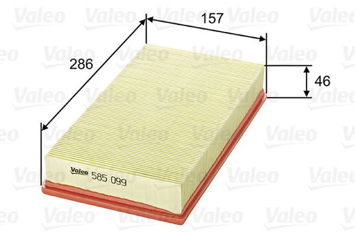 Luftfilter Filtereinsatz 286mm VALEO für FORD KA (RB_)