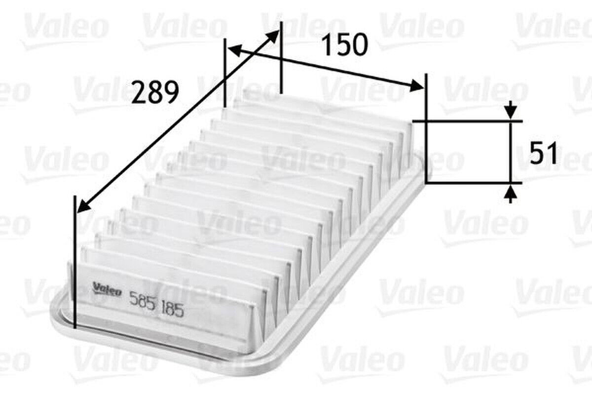 Luftfilter Filtereinsatz 287mm VALEO für TOYOTA AVENSIS Kombi