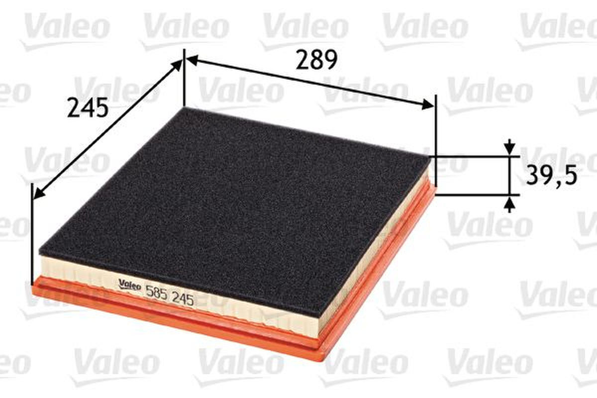 Luftfilter Filtereinsatz 289mm VALEO für JEEP GRAND CHEROKEE