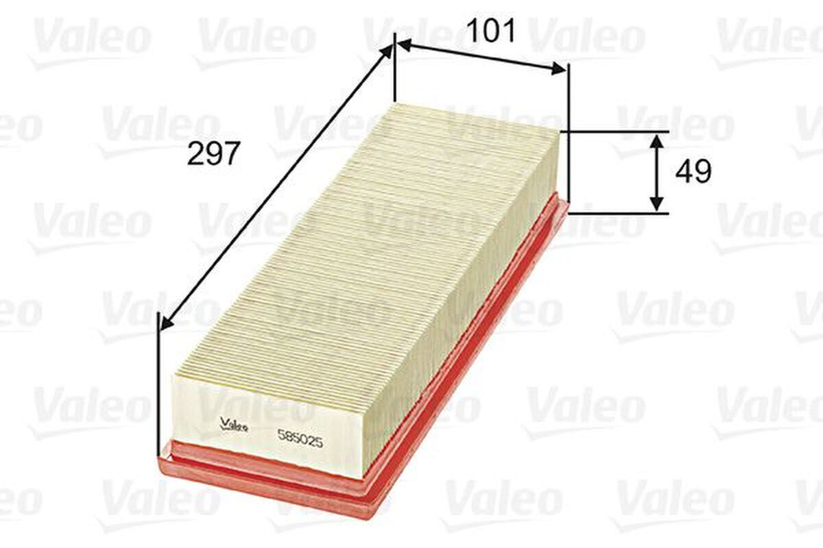 Luftfilter Filtereinsatz 297mm VALEO für PEUGEOT 405 II