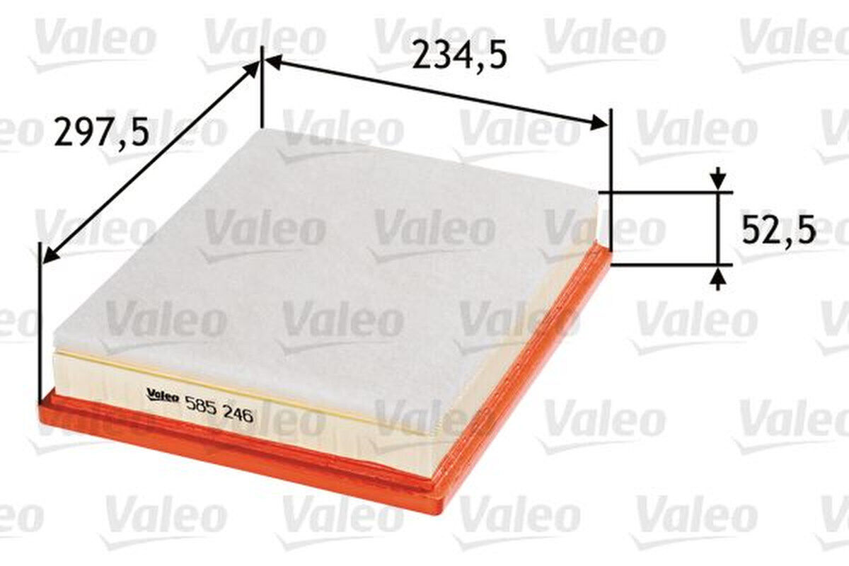 Luftfilter Filtereinsatz 297mm VALEO für SAAB 9-3 (YS3F)