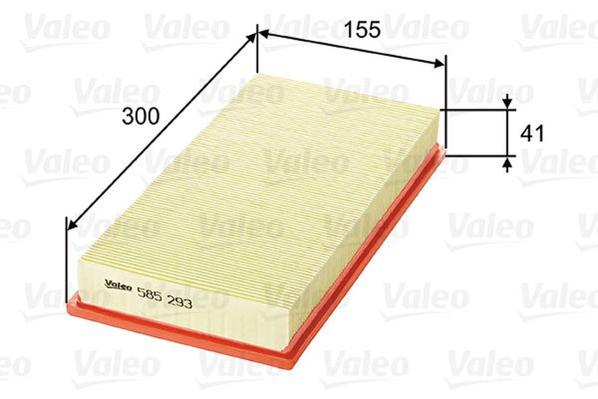 Luftfilter Filtereinsatz 300mm VALEO für VW GOLF V
