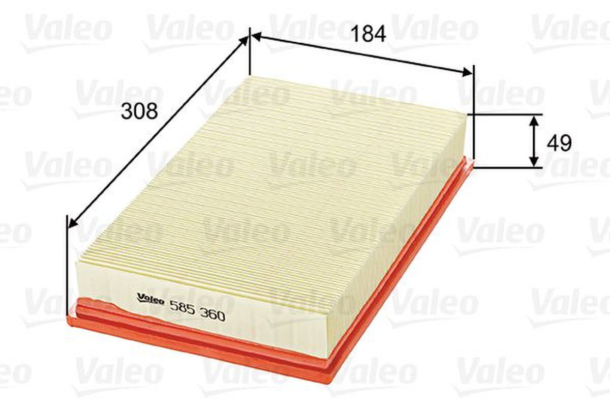 Luftfilter Filtereinsatz 308mm VALEO für JAGUAR XK 8